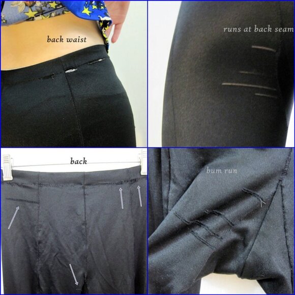 Vintage 60s Boots Pan-T-Boots Gogo Legging Black Spandex Legging - Picture 6 of 7